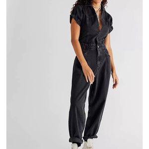 Free People Denim jumpsuit